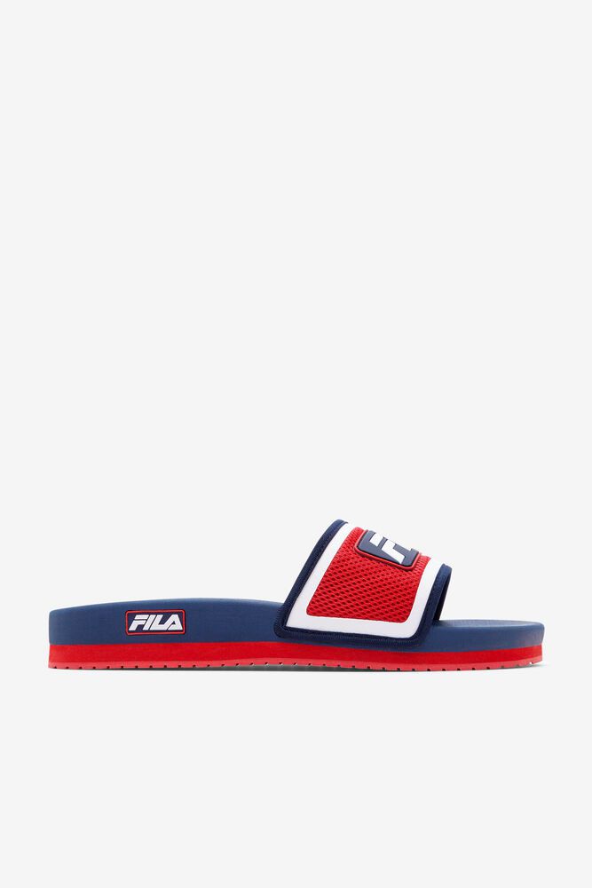 Fila Sandals Lunar Slide Mens Blue - India XUK-524980